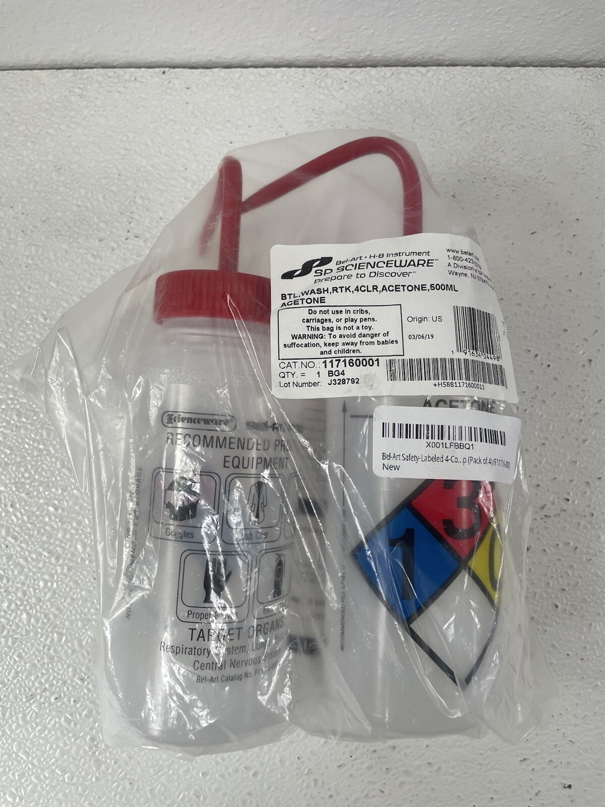 Acetone Safety Dispensing Bottles 500ML 2 Pack