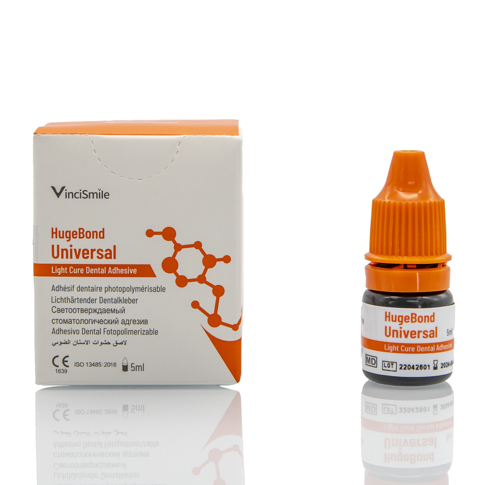 HugeBond Dental Universal Light Cure Enamel Resin Bonding Adhesive 5ml/Bottle