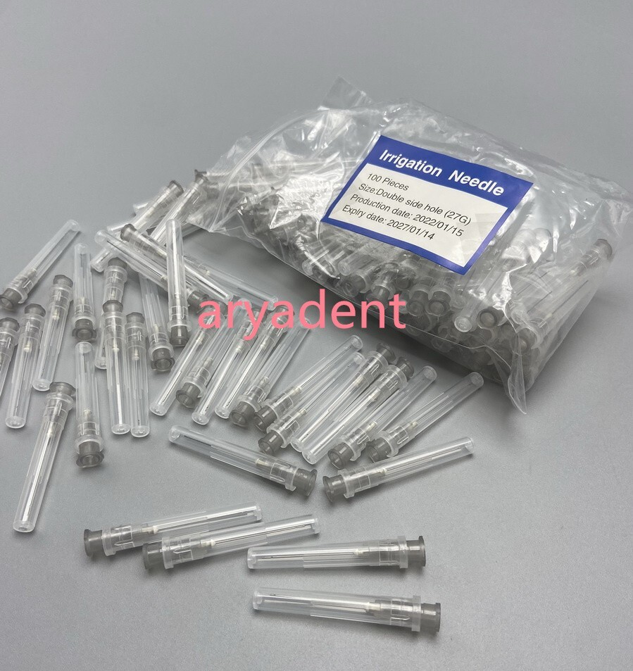 Dental Endo Irrigation Needle Disposable Syringe Tip 25/27/30GA Double Side Vent