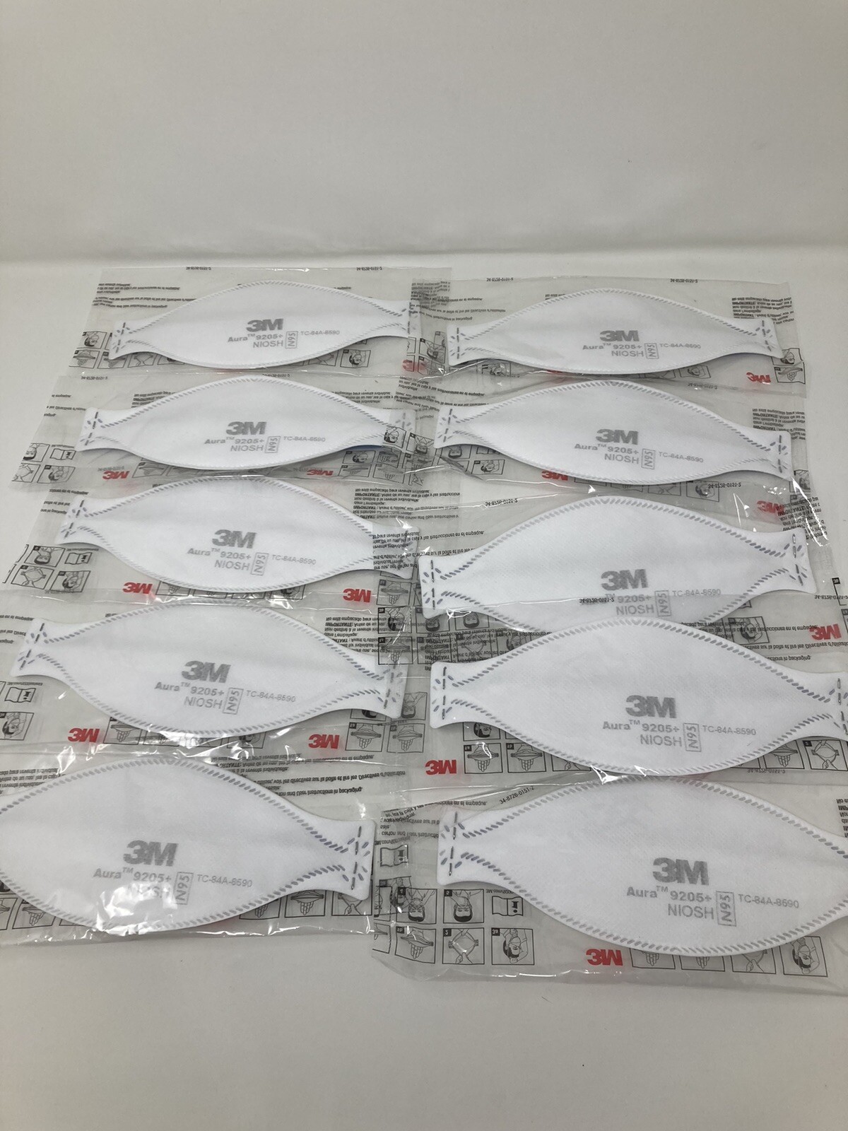 3M N95 MASKS LOT OF 10 9205