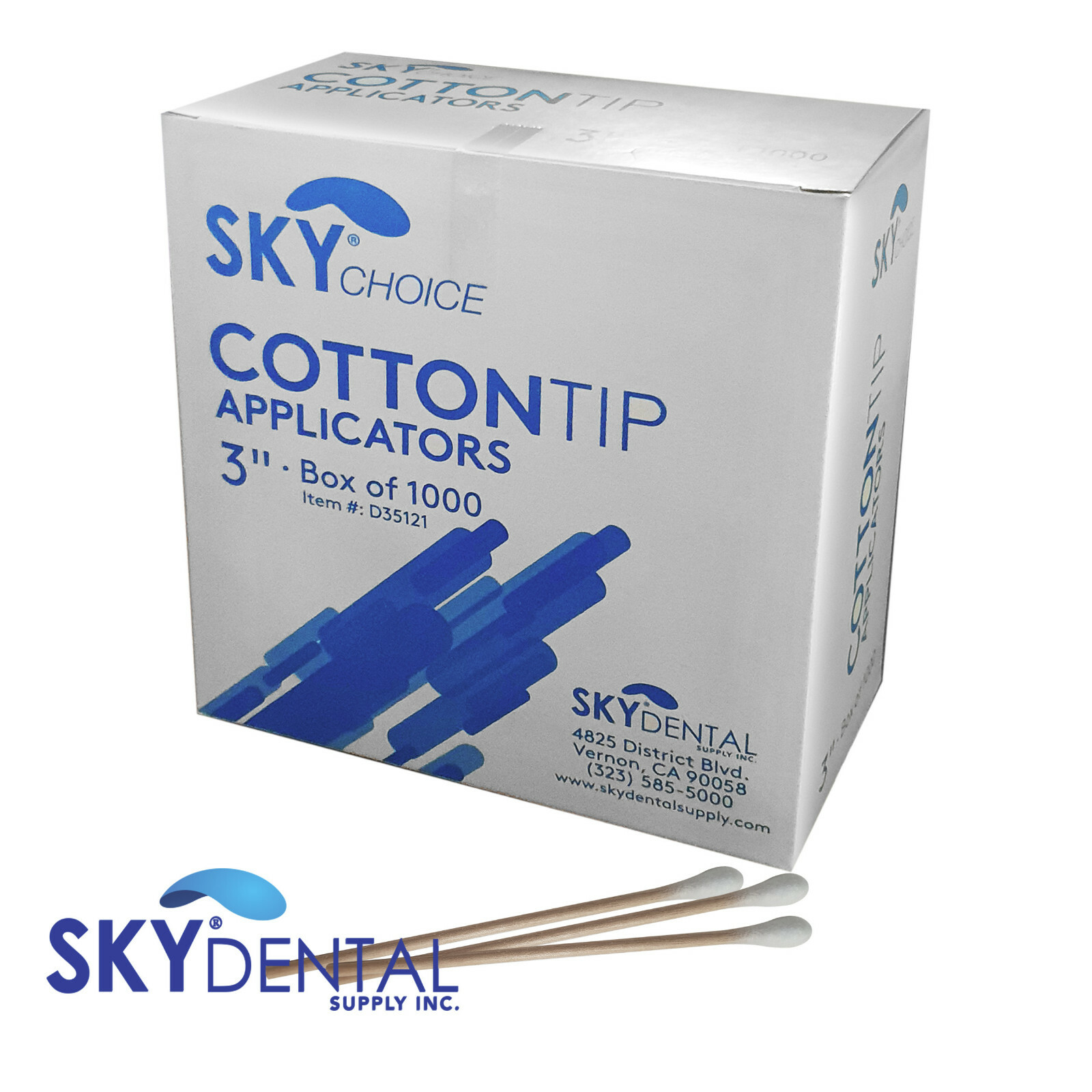 1000x Cotton Tipped Applicators 6 or 3 inch Dental Medical Makeup