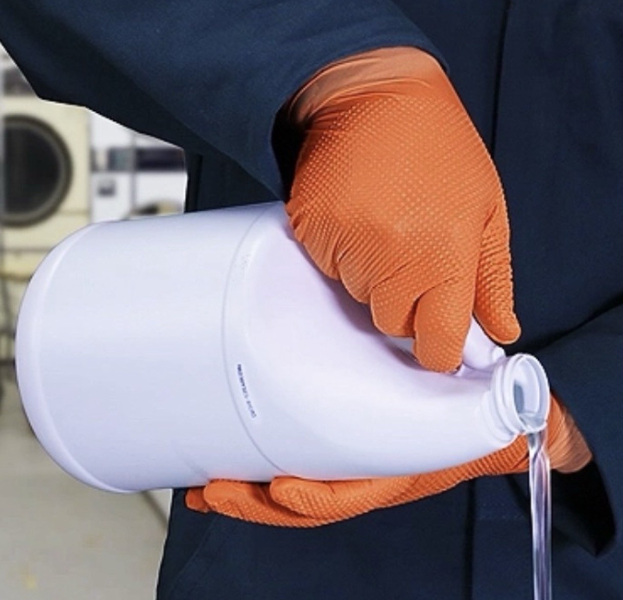 Gloveworks Ultra Flock Lined RDT Orange Nitrile PF Ind Gloves