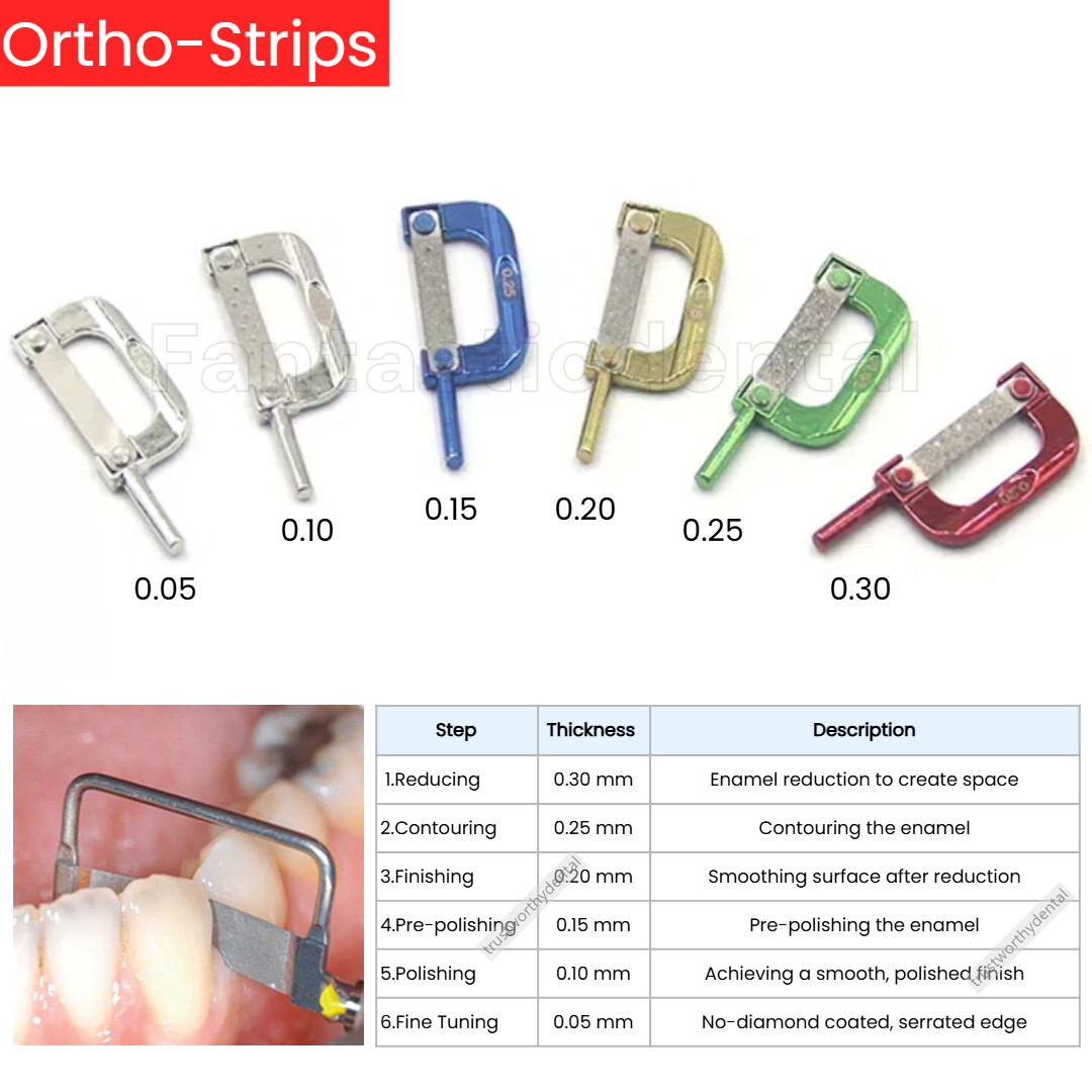 10Pcs Dental Interproximal Reduction Strips Orthodontic IPR Strips Polishing Saw
