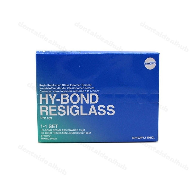Shofu HY-BOND Resiglass 15g Powder + 8.6ml Liquid RMGI Cement Kit PN1103