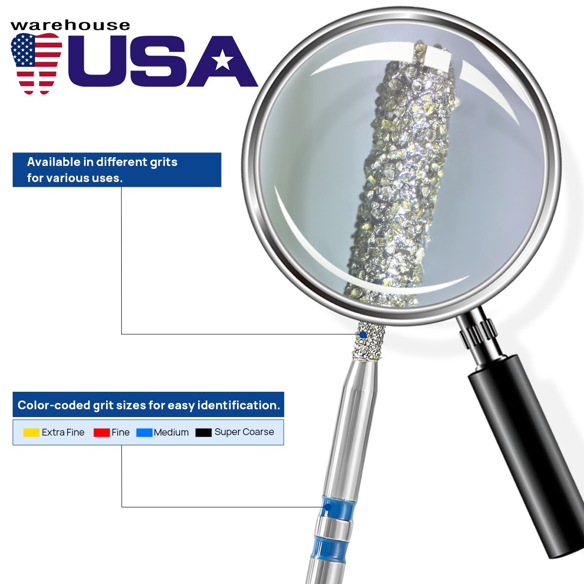 Dental Zirconcut Diamond Bur Cutting Zirconia Ceramic For High Speed Handpiece