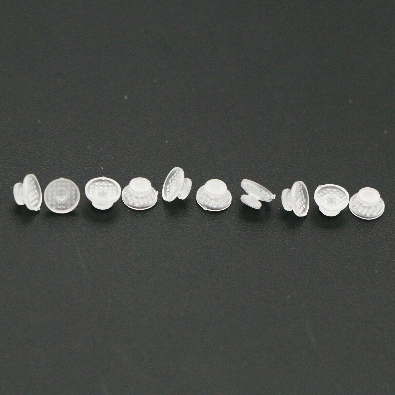 100Pcs Orthodontic Ceramic Clear Lingual Button Traction Hook Round Base Mesh US