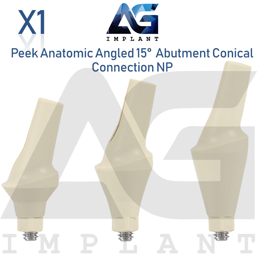Peek Temporary Anatomic Angled 15° Prosthetic System NP Conical Connection