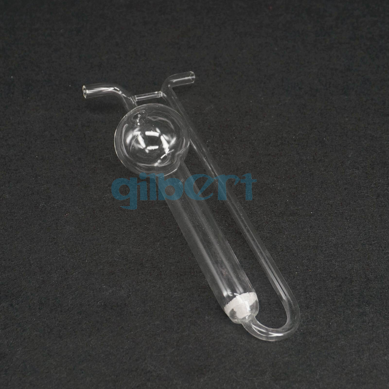 10-75ml Lab Glass Porous Absorbing Tube U-shape Gas Sampling Bottle Ware