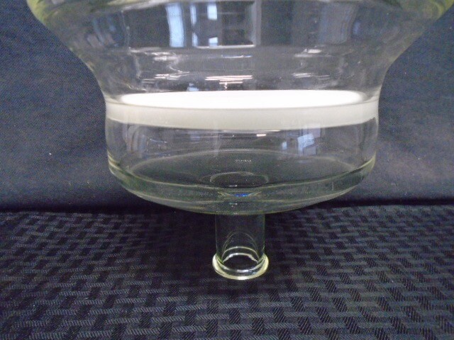 Q Glass 6L Reaction Vessel Funnel w/ Fritted Disc Process Pipe 200mm Flange B