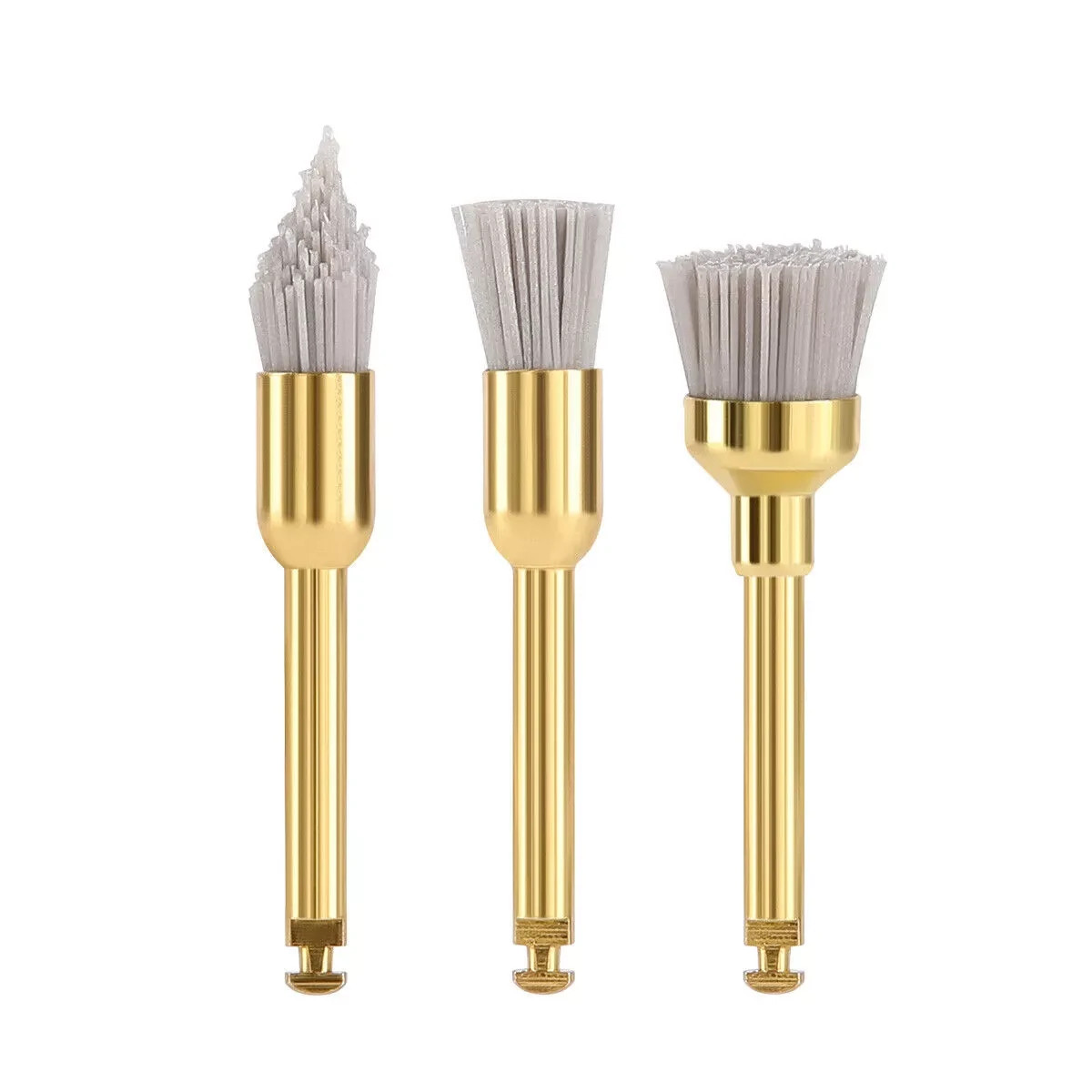 3Pcs Dental Polishing Brushes Aluminum Oxide RA Flat/Sharp/Bow Handpiece 2.35mm