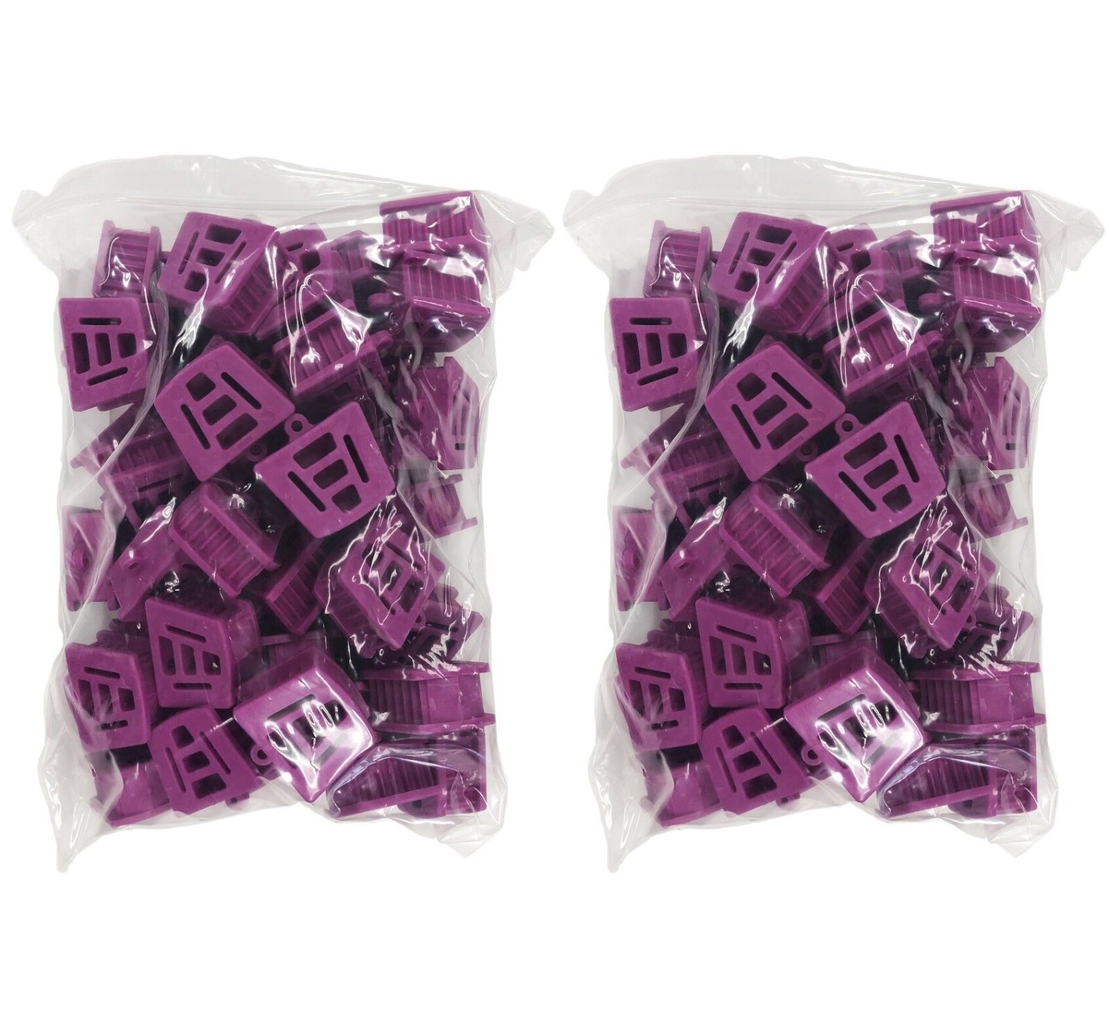 100 Dental Bite Block Autoclavable Silicone Mouth Props Large Purple (2 Bag 50)