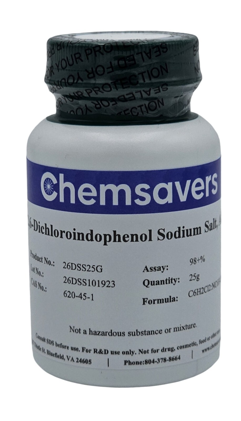 2,6-Dichloroindophenol Sodium Salt, ACS, 98+%, 25g