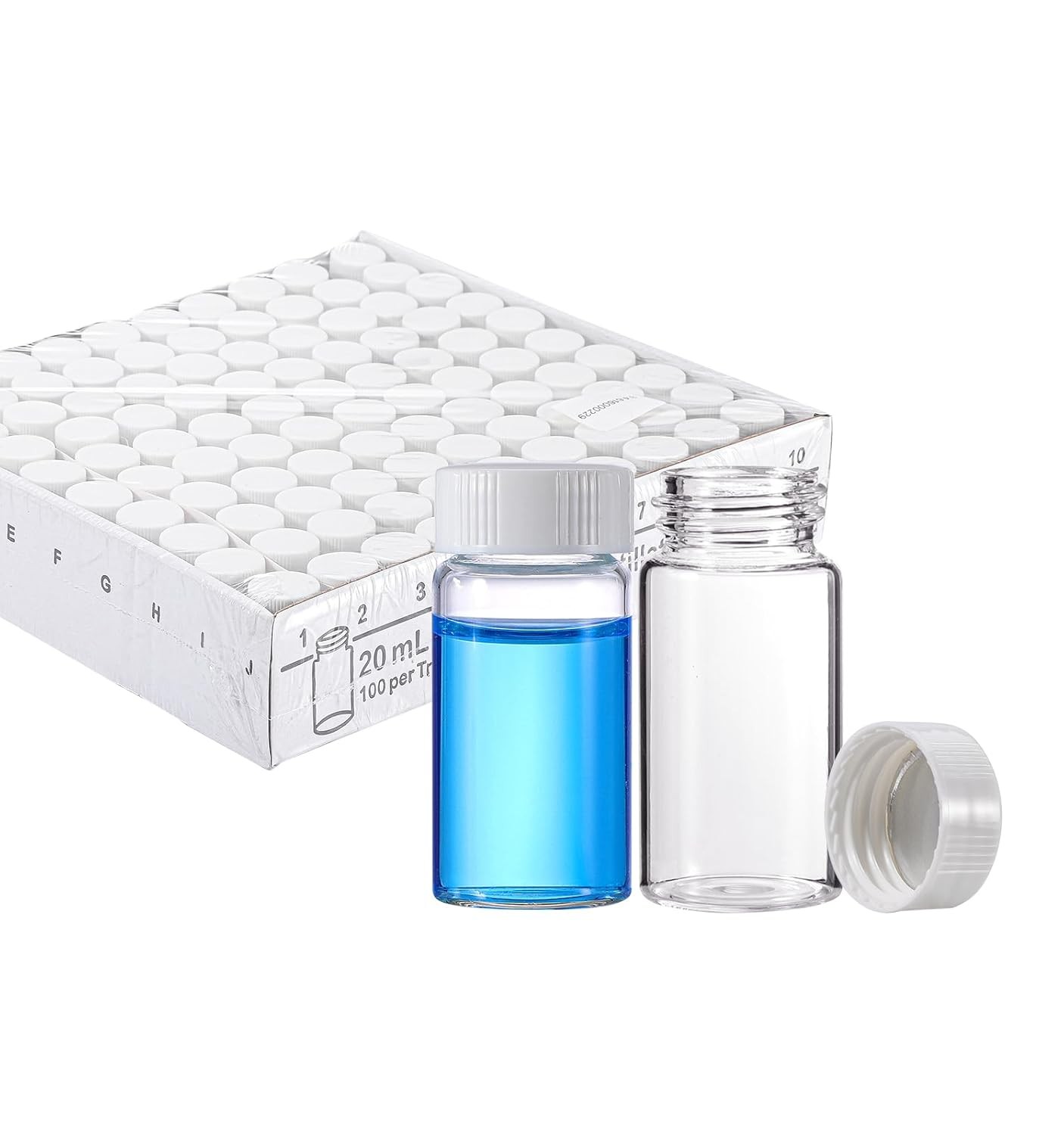 100/200/300/400/500/1000/2000/3000x 20mL Scintillation Vials Aluminum Foil Liner