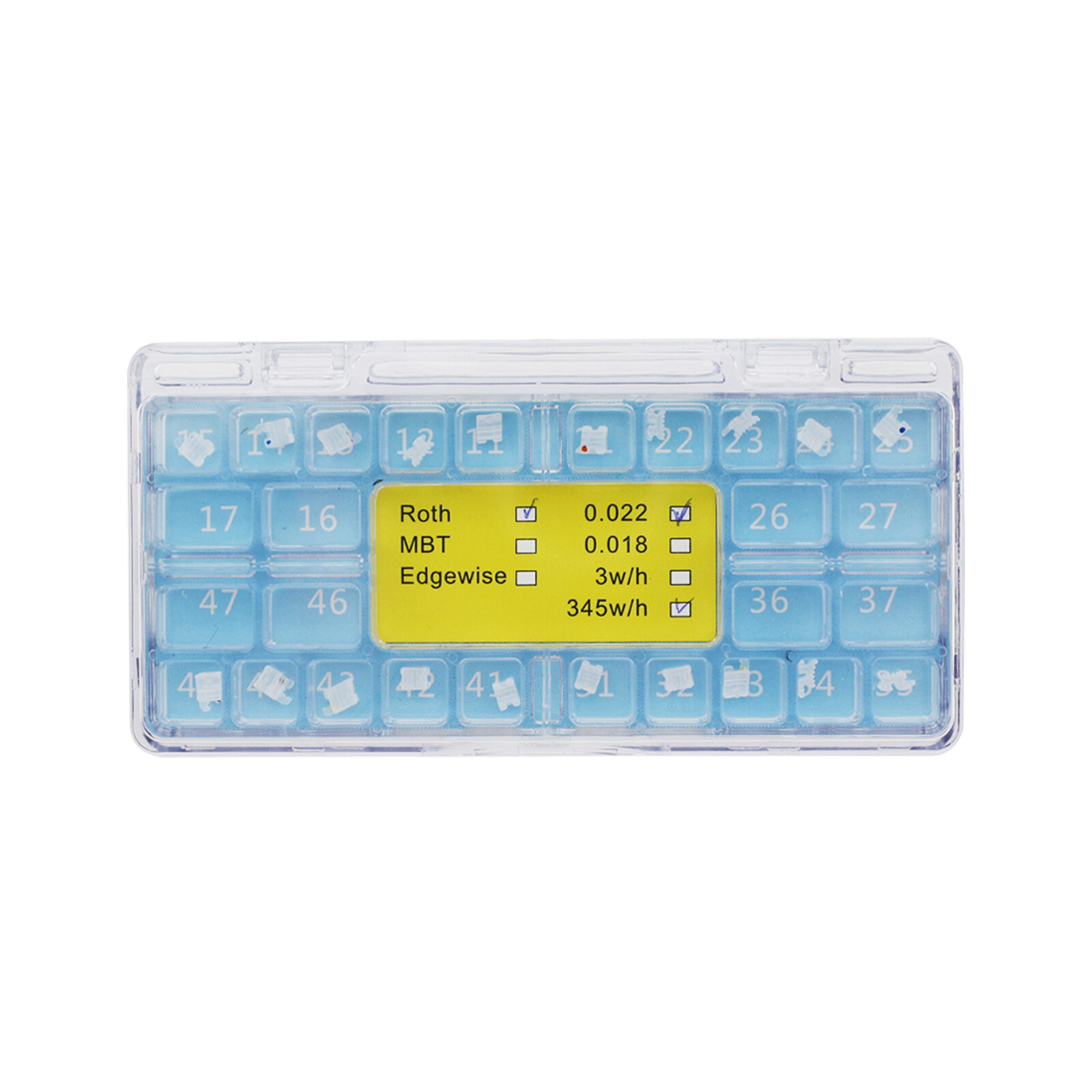 Dental Ortodoncia Braces Orthodontic Ceramic Brackets Clear Roth 0.022 345 Hook