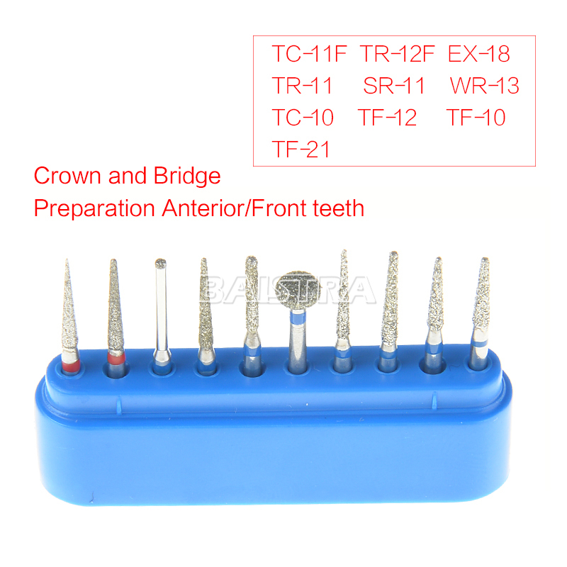 AZDENT FG101-FG1 Fresas Dentales de Diamante Kit Fresas Dentales para Taladros