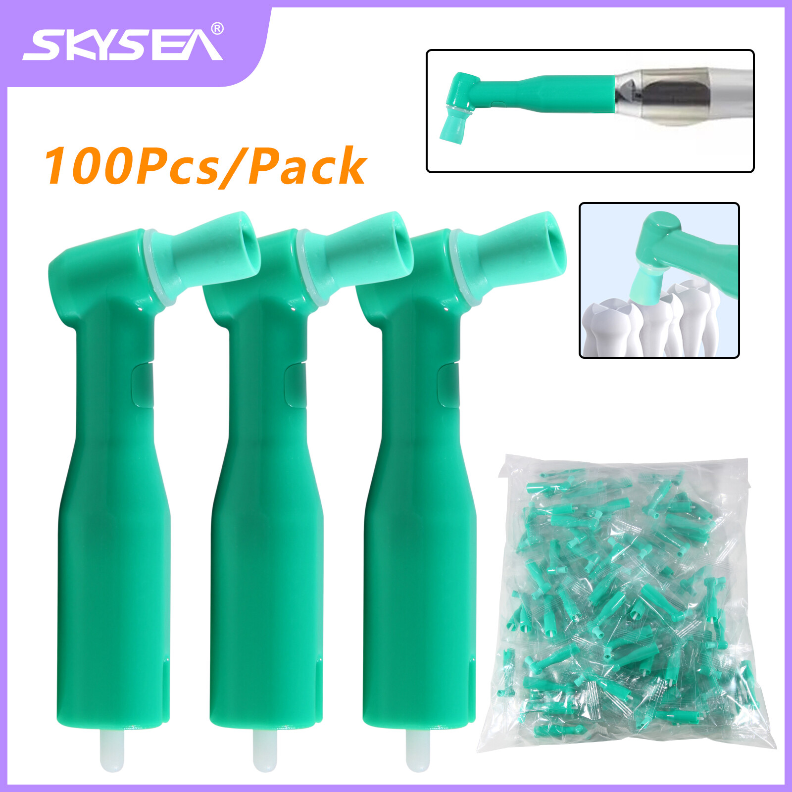 100/500 Prophy Angles 105° Soft Cups Top Quality Dental Disposable Angles sa