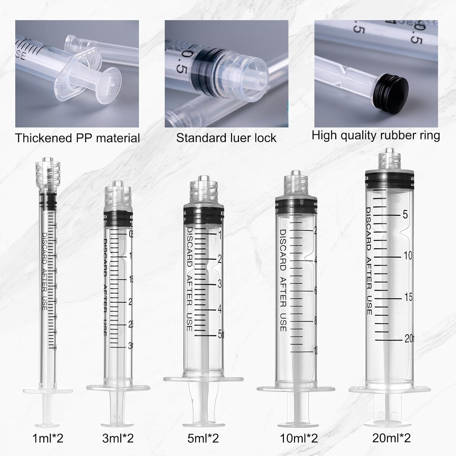 Glue Applicator Syringe Blunt Tip Needle and Cap, with Soft Plastic Tube,…