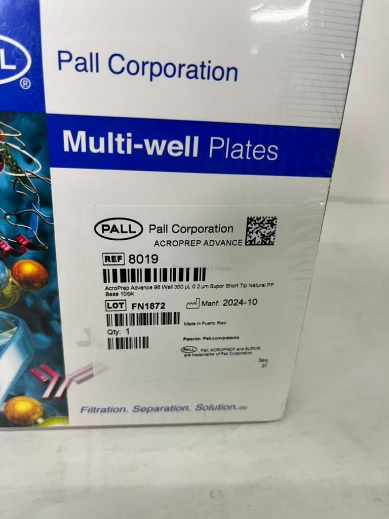 AcroPrep Advance 96-well filter plates – 350 µL, 0.45 µm wwPTFE 10/pkg REF 8584