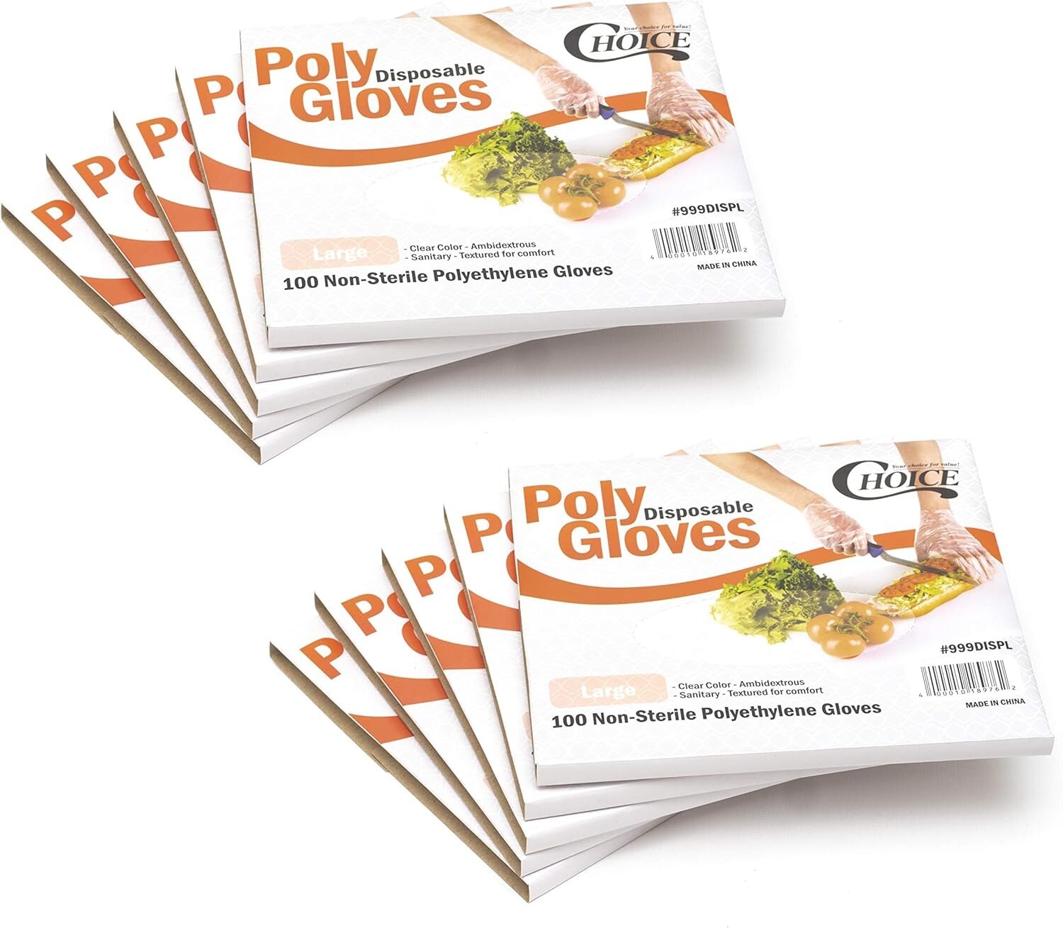 Choice Poly Disposable PE Gloves – Large – Pack of 800