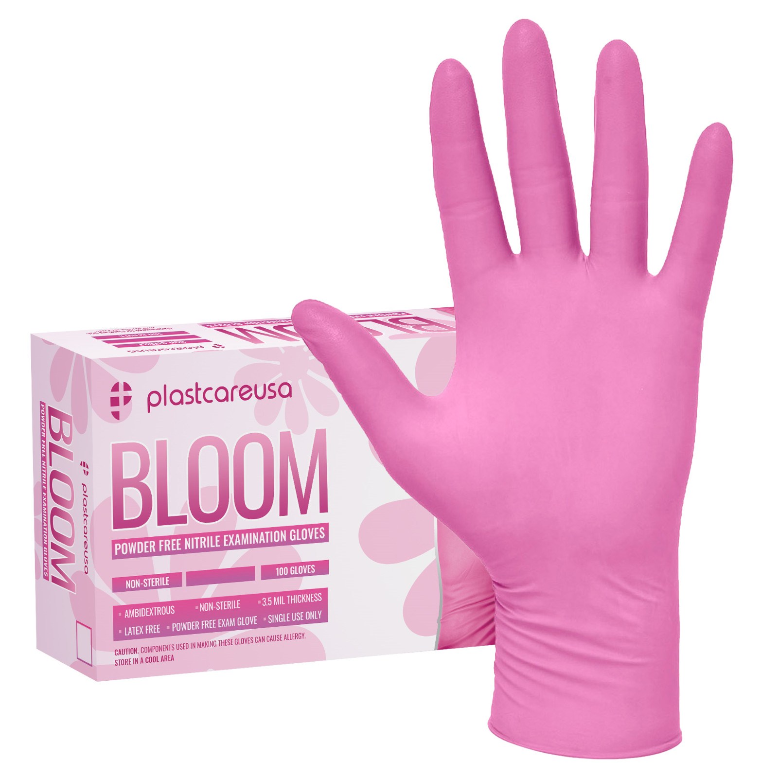 2000 Large Pink Nitrile Gloves, Latex & Powder Free, Salon Nail Tech, Aurelia L