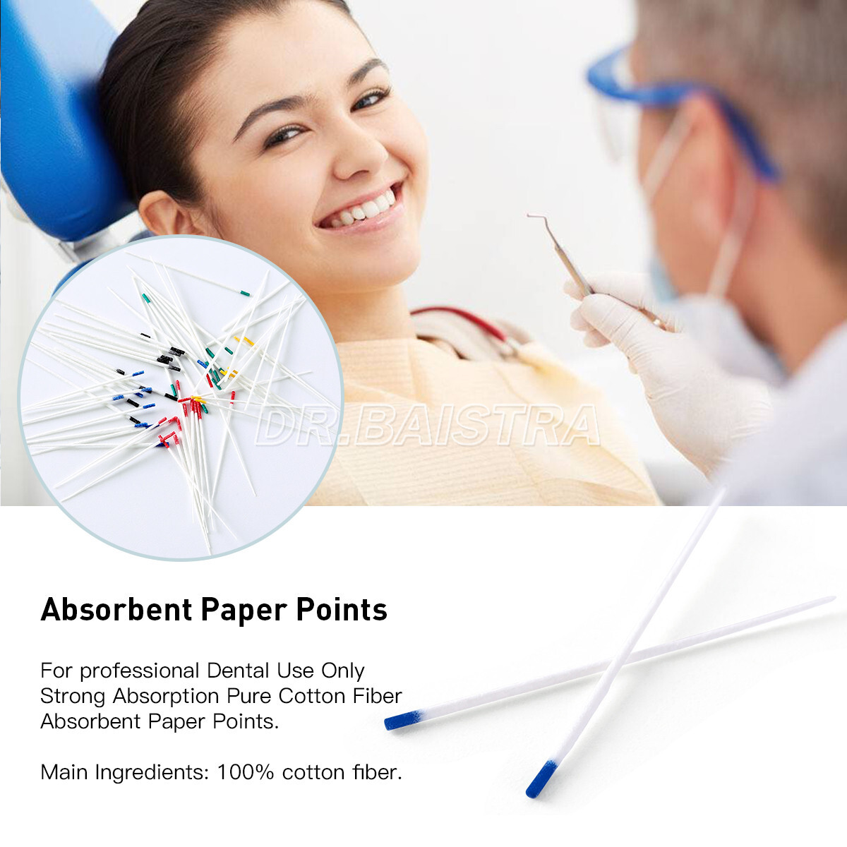 Dental Endodontic Absorbent Paper Points for Dental Use Taper 0.02/0.04/0.06