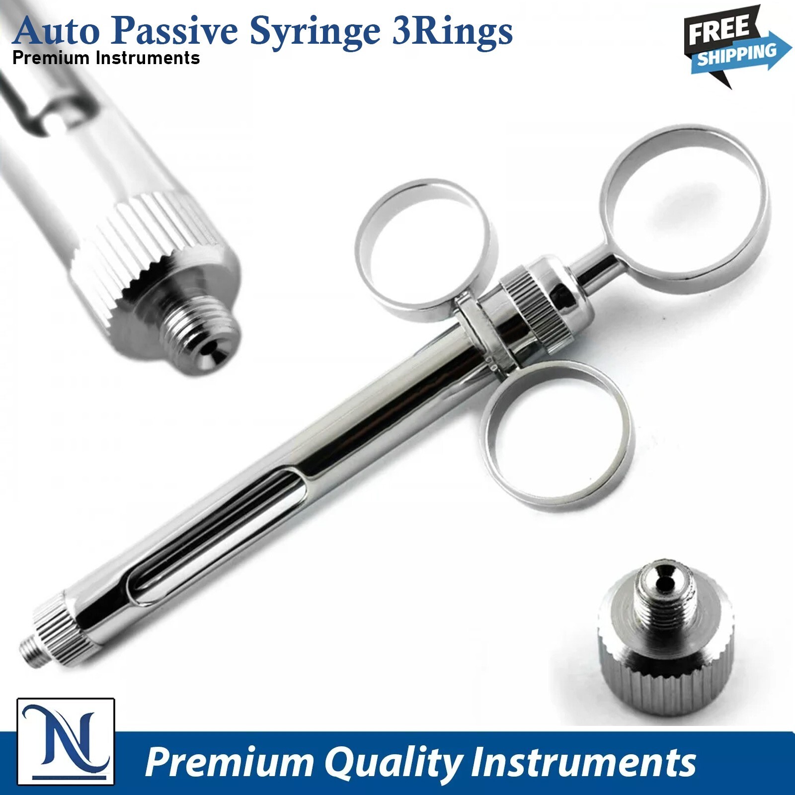 Dental Aspirating Syringe 1.8 ml Anesthetic Auto Passive Premium New Instruments