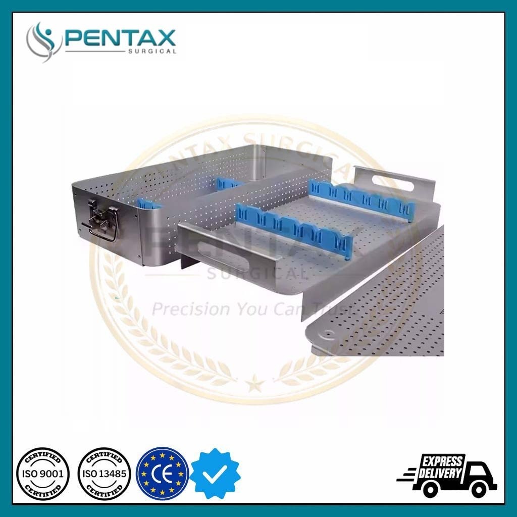 Aluminum Surgical Sterilization Tray Box 540x250x100mm Laparoscope Instruments