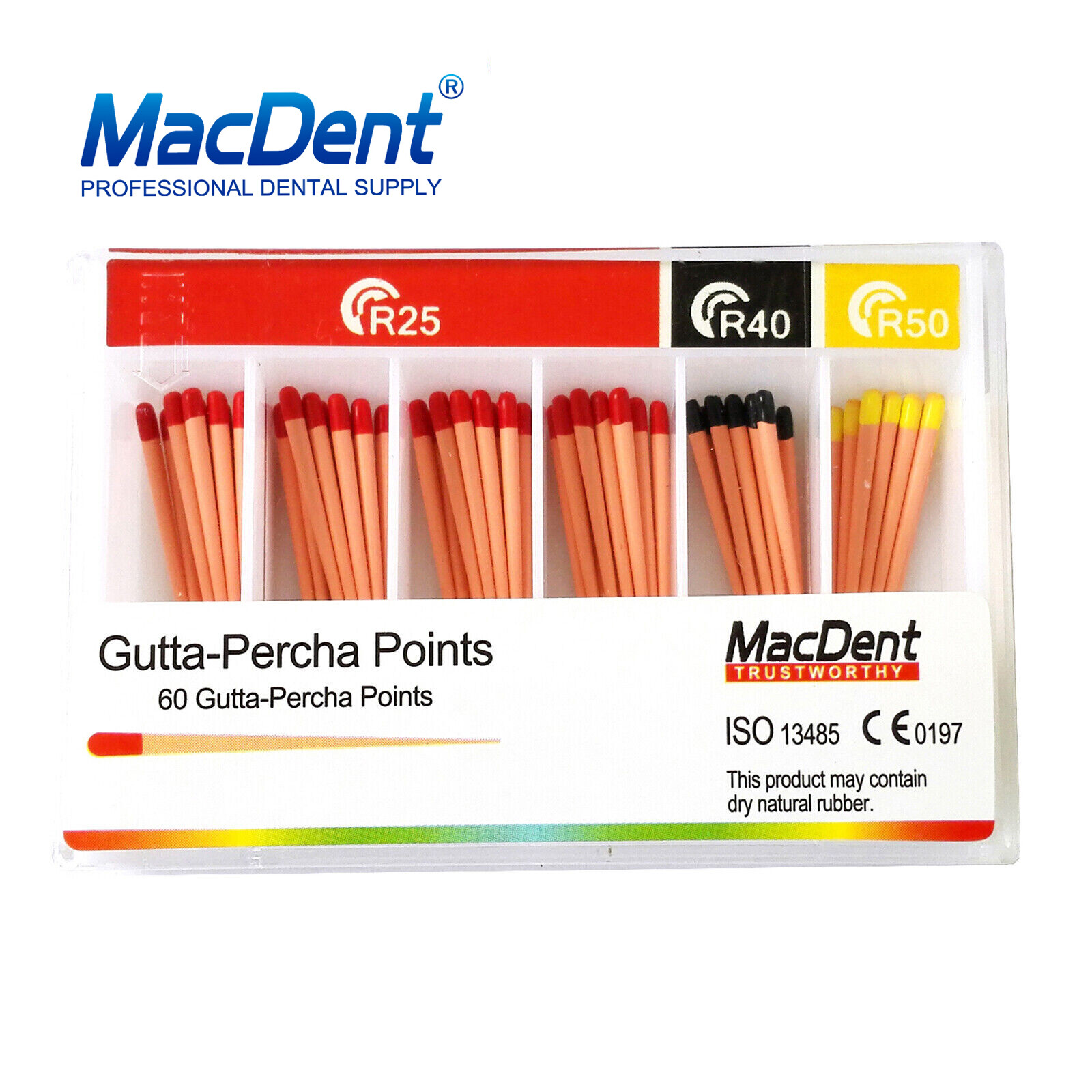 MacDent Dental Endodontic Gutta Percha / Absorbent Paper Points Tips Obturating
