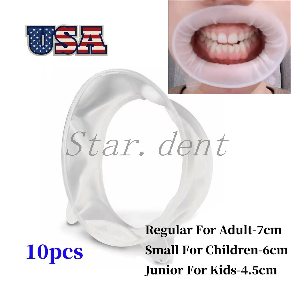 10pcs OptraGate 3D Soft Lip Dental Sterile Rubber Dam Cheek Retractor Mouth Open