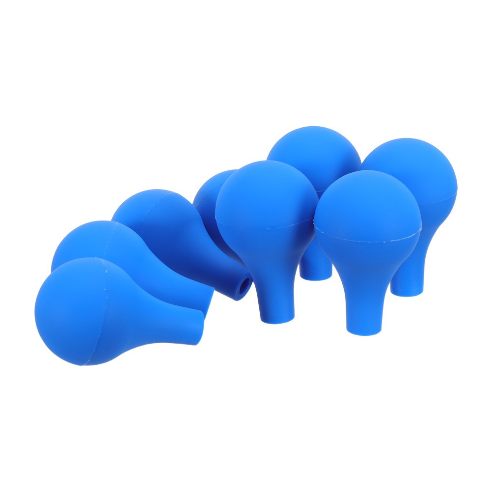 8 Pcs Pipette Ball Silicone Dropper Bulb Blue Suction for Laboratory Use