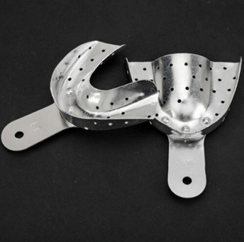Dental Metal Impression Tray Bite Denture Alloy With Holes Perforated Instrument