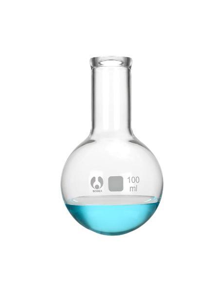 Transparent Glass Flask 50ml-5000ml High Temp Resistant Lab Supply Round Bottom