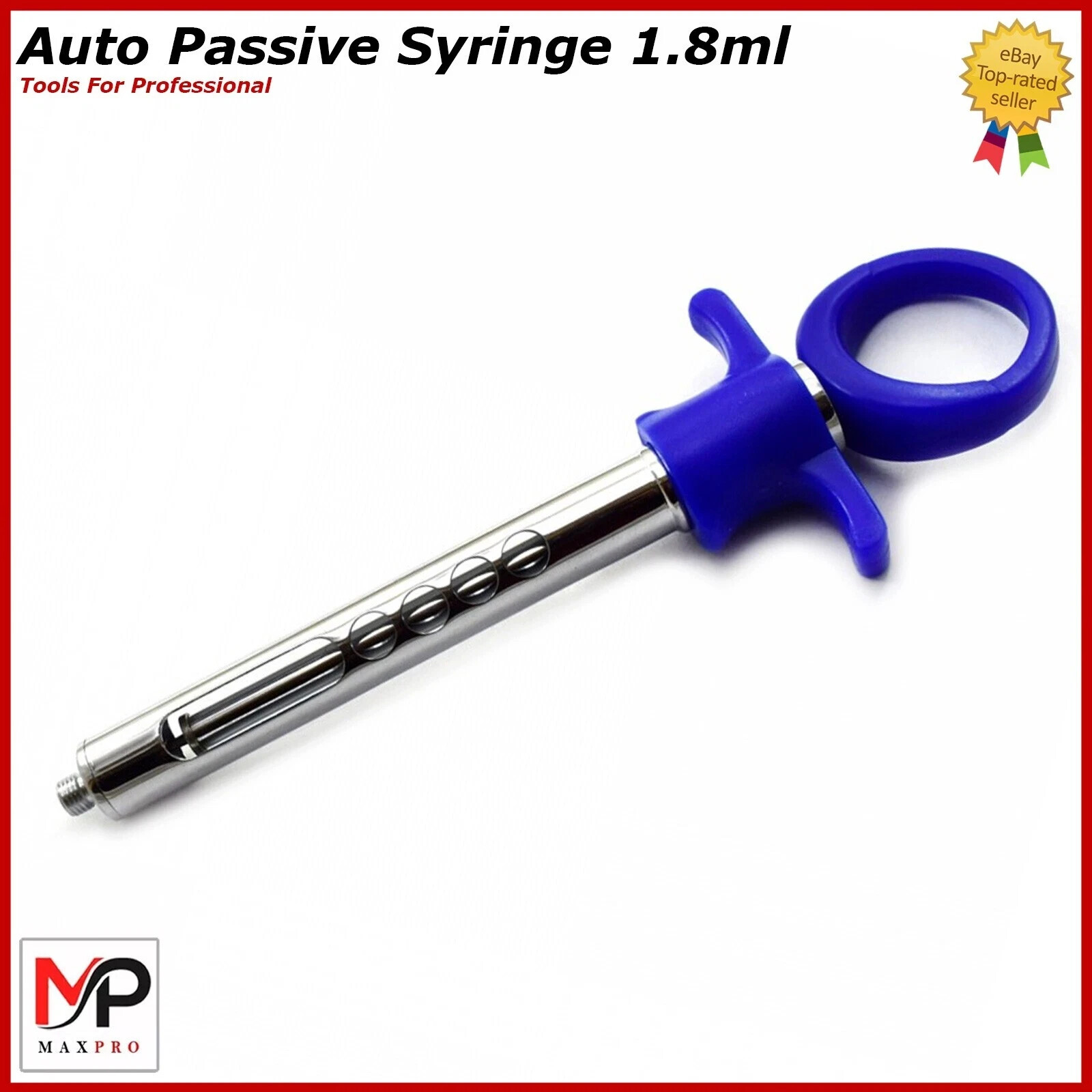 Professional Auto Passive Syringe 1.8ml Stainless Steel Self-Aspirating Syringe