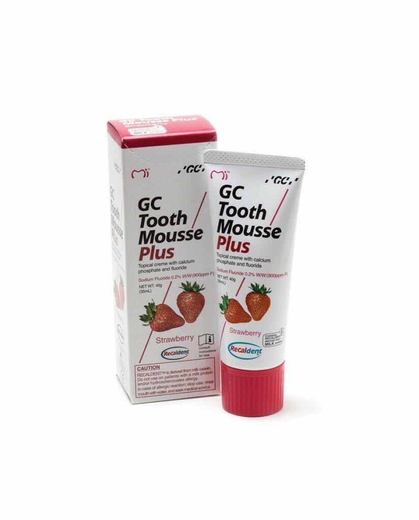 GC Tooth Mousse Plus Strawberry Topical Tooth Cream 1 Tube Of 40 Gm