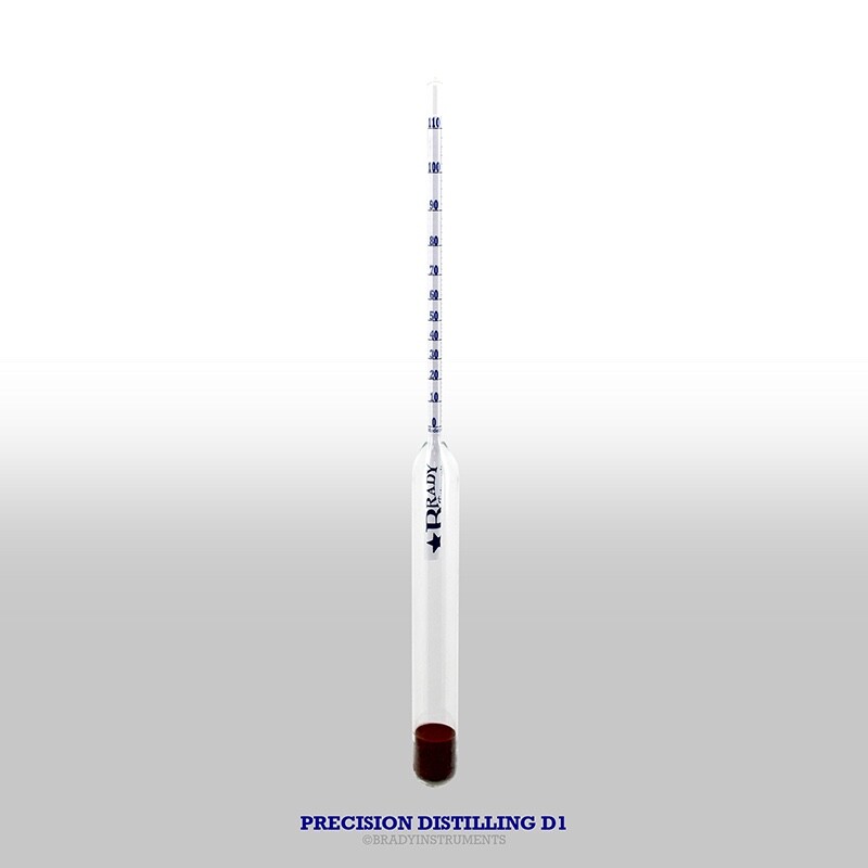 Professional Hydrometer System- Proof 0-200% Moonshine Distilled Spirits Ethanol