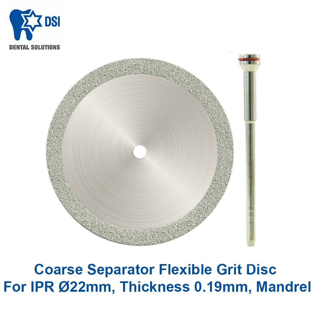 DSI Flexible Diamond Separator IPR Disk Ø22mm Double Sided Coarse Thick 0.19mm