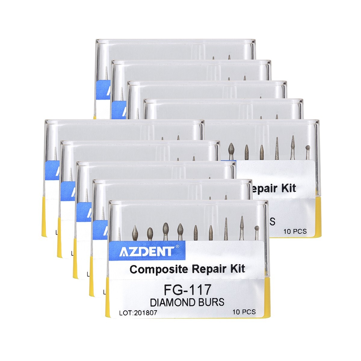 Dental High Speed Diamond Bur FG Composite Repair Kit 10pcs/kit FG-117