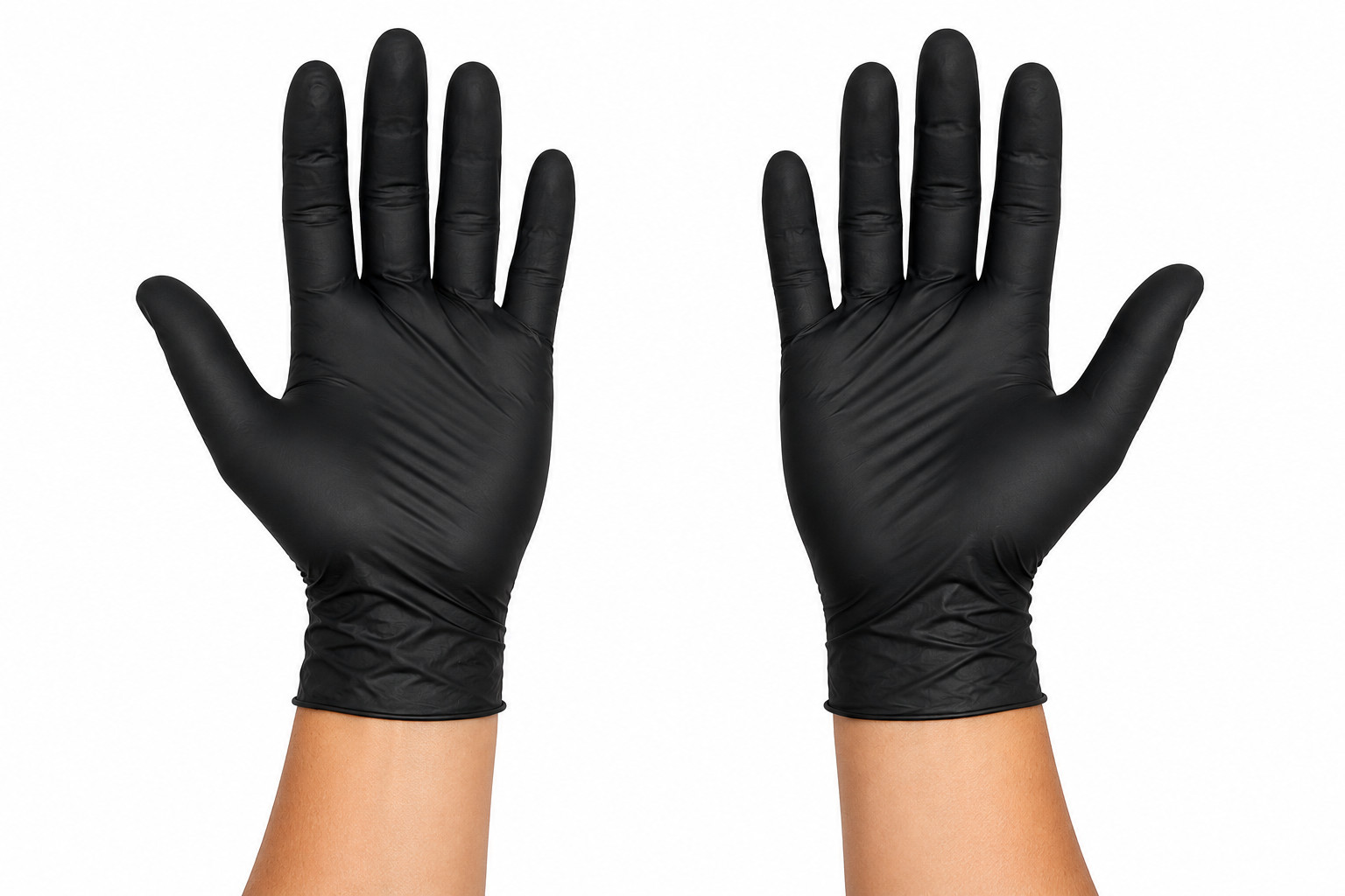 SYSCO Black Nitrile Gloves Medium 100 Count Powder Free Latex Free Disposable