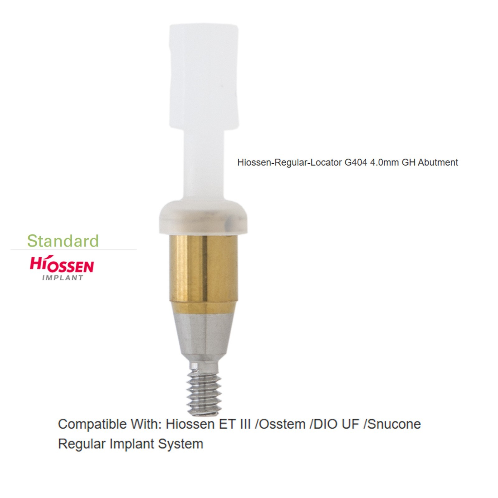 Hiossen Osstem Regular Mini Inter Hex Platform Fits Overdenture Locator abutment