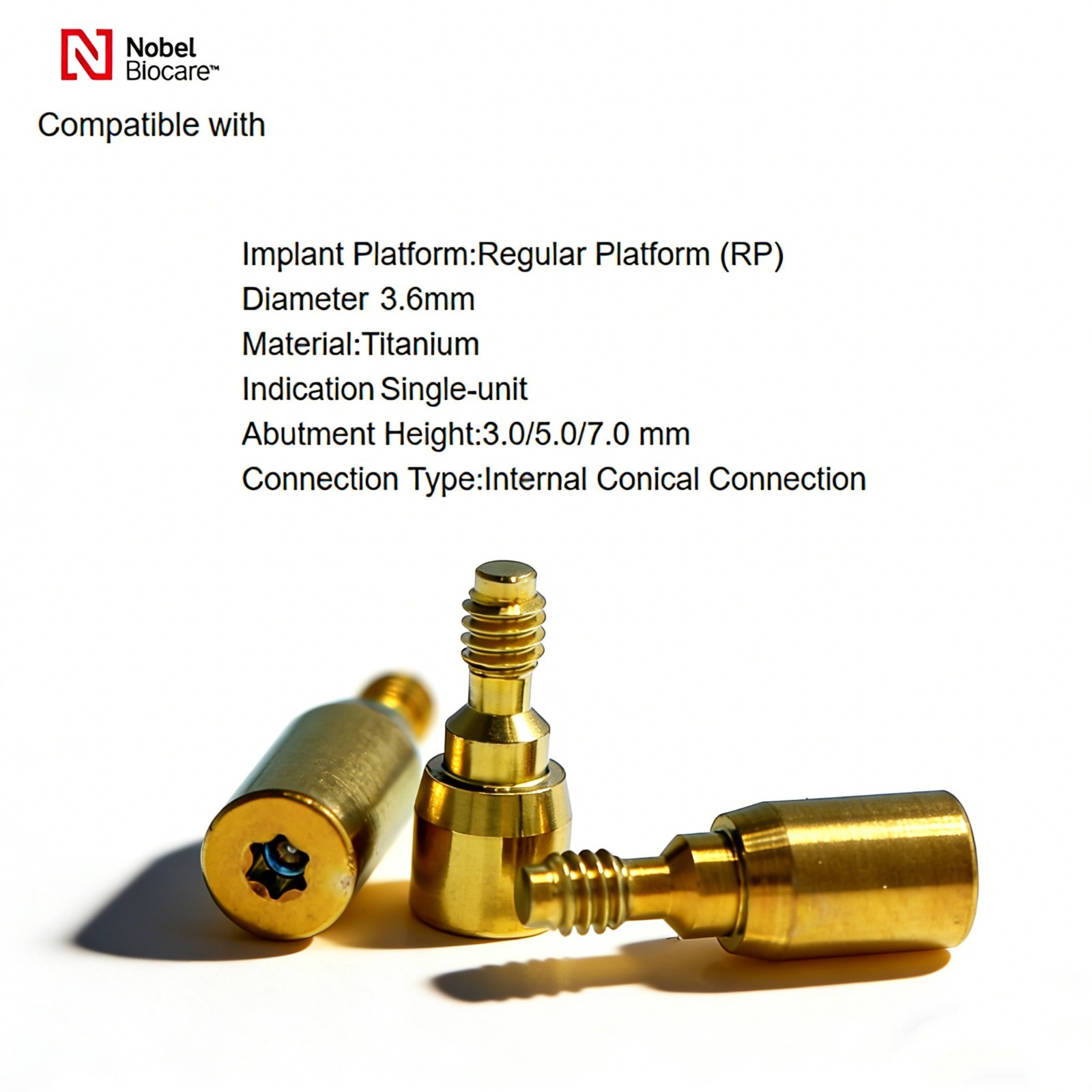 20Pcs Nobel Dental Healing Abutment Conical Connection fits Nobel Active NP/RP