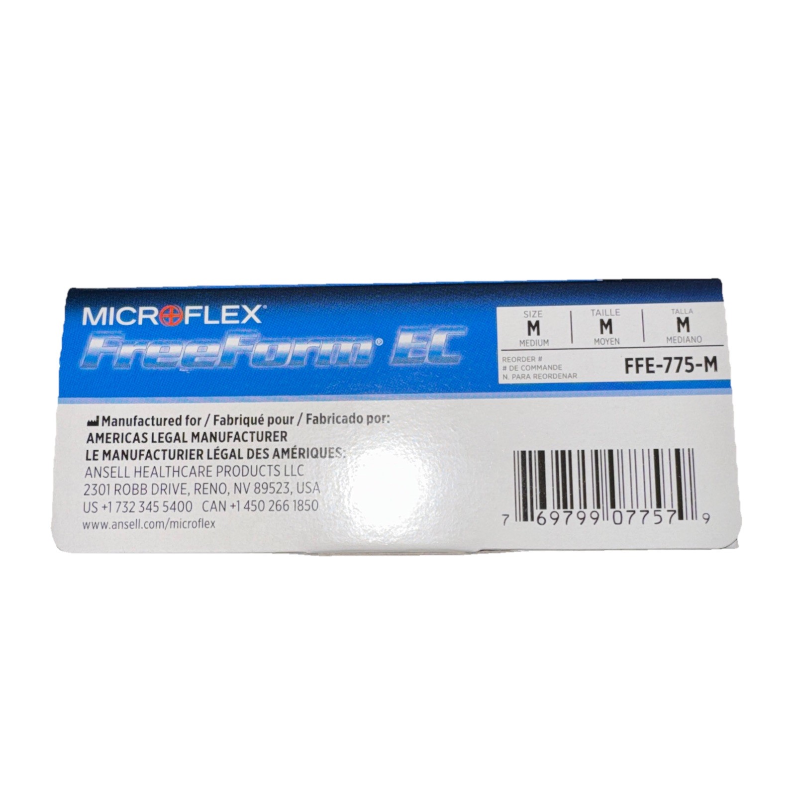 Ansell MicroFlex FreeForm Blue Disposable Nitrile Glove 5 Mil Size- Medium 50 CT