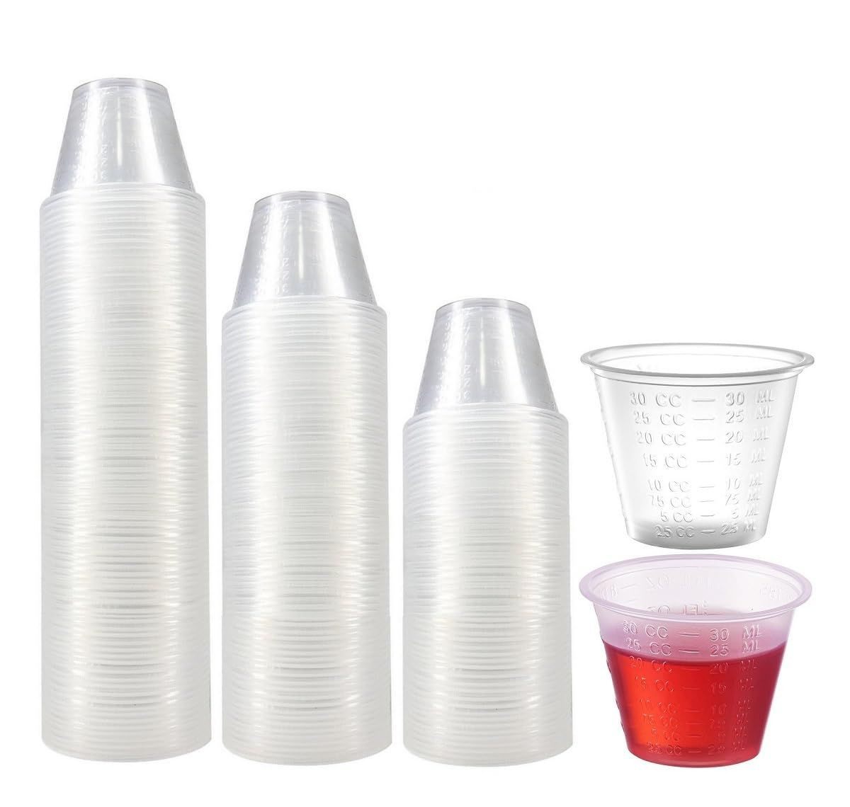 Disposable Bulk Plastic Graduated Measuring Medicine Cups for Pills, Liquid…