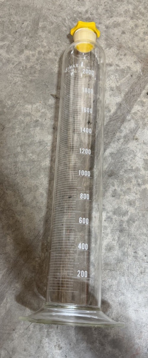 KIMBLE KIMAX Cat No 20039 Graduated Mixing Cylinder Class B TC 20°C 32 2000ml