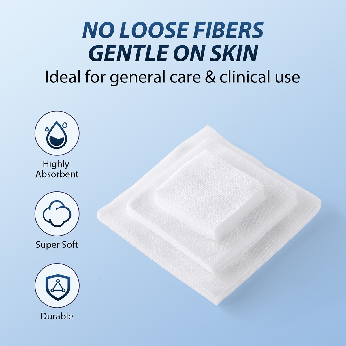 200pcs Medical Disposable Non Woven Sheet Table Paper 30gsm 5×5cm Wound Dressing