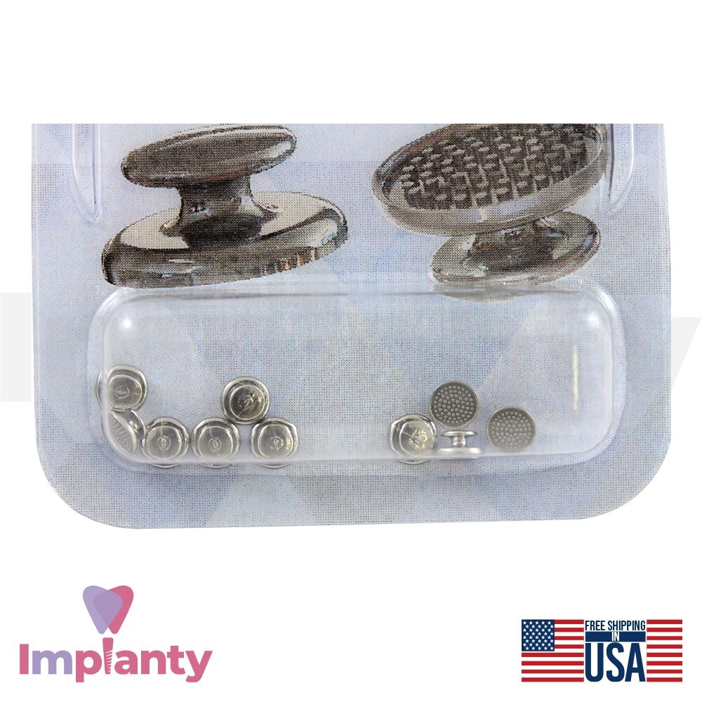 Morelli Orthodontic Metal Lingual Buttons Ø3.5mm Dental 10pcs Bonding Convex