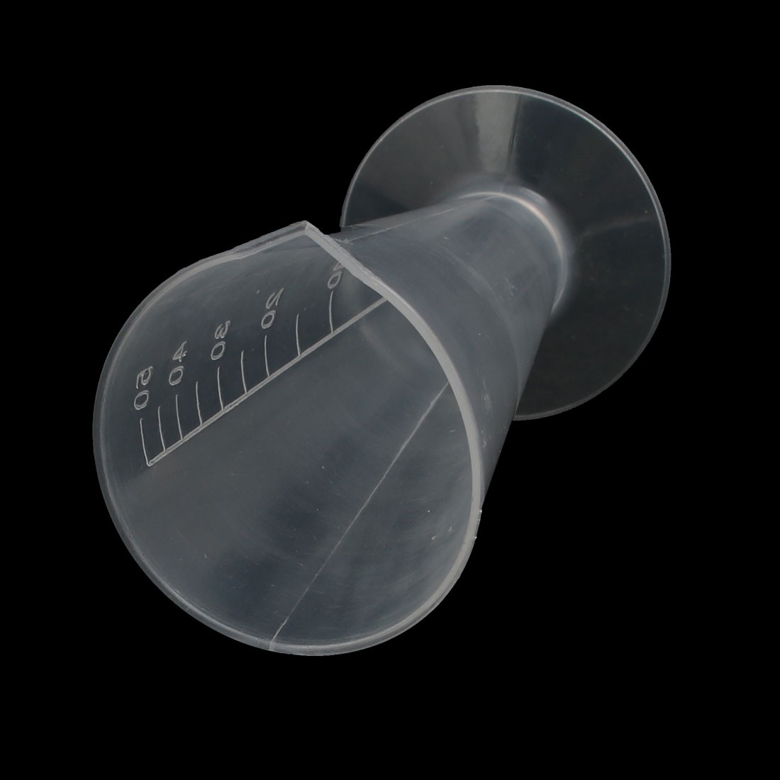2pcs Kitchen Laboratory Plastic Conical Shape Measuring Cup 50ml Capacity Clear