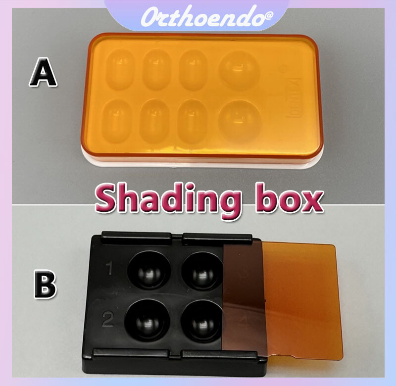 4/8 Holes Dental Veneer Storage Box Teeth Patch Shading Light Case Organizer Box