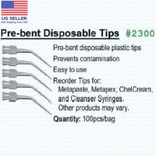 BesQual Dental Pre-bent Disposable Plastic Meta Tips (100/Pk)