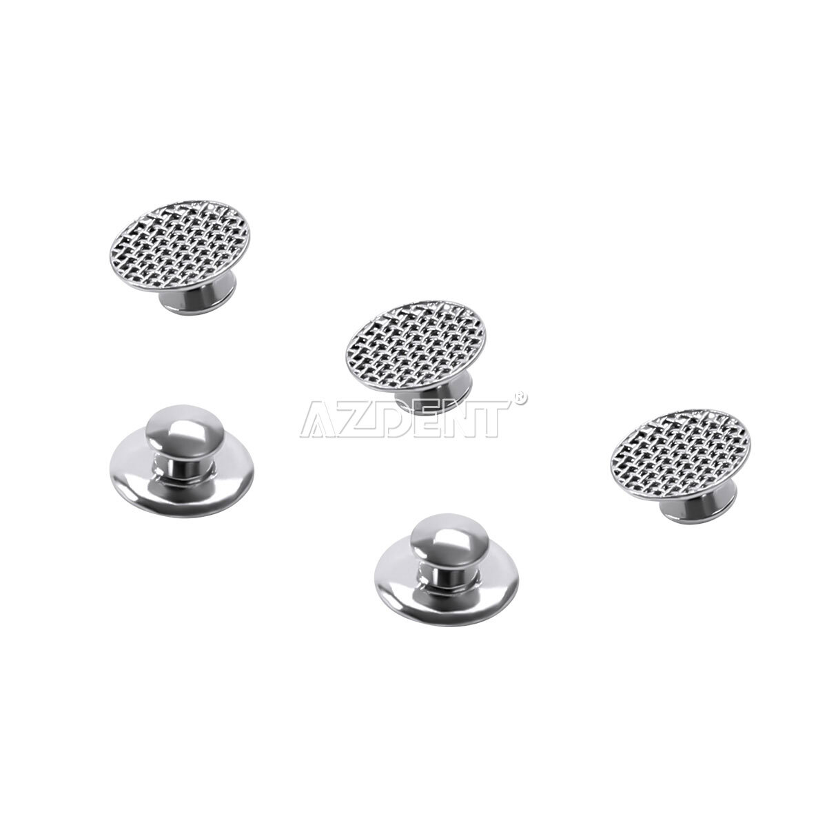 Dental Orthodontic Metal Material Round Mesh Base Bondable Metal Lingual Button