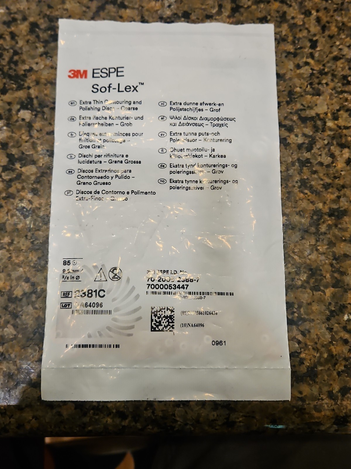 3M ESPE Sof-Lex Extra Thin Contouring Polishing Discs Coarse 9.5mm 2381C 85/pk
